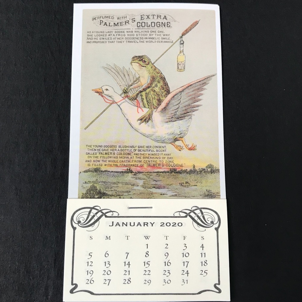 NWT Mini Victorian  Cologne Ad Calendar